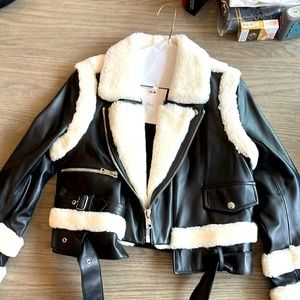 Dior Black Patent Calfskin and Sherling